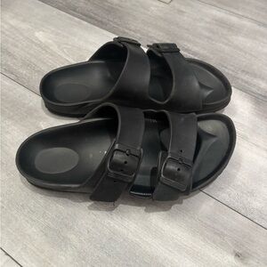 Birkenstock Black EVA Arizona Dual-Strap Sandals